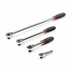 Tekton 3/8 Inch Drive Quick-Release Comfort Grip Ratchet Set, 4-Piece 4-1/2, 8, 12, 18 in. SRH91107